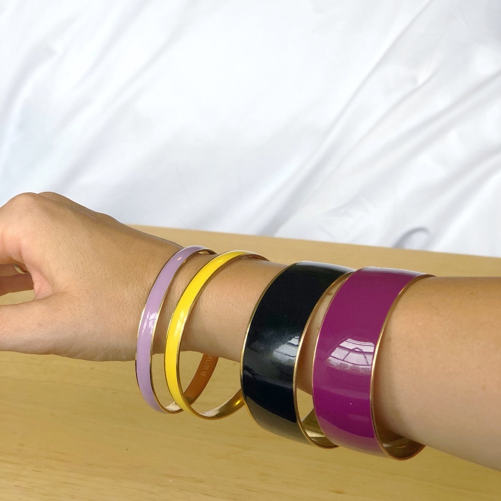 J.Crew Gold Enamel Bracelets Multicolor